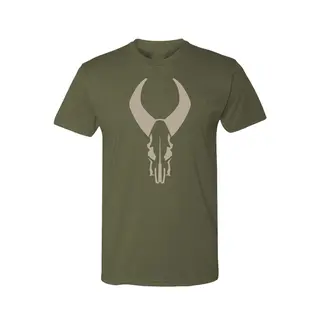 Badlands Skull Tee Green SZ M