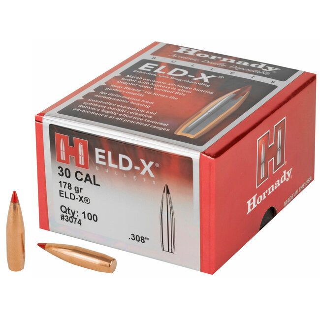Hornady Bullet 30 Cal .308 178gr ELD-X 100CT