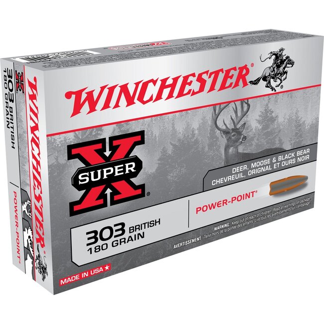 Winchester Super-X Xpert 303 British Power-Point 180GR 2460FPS 20RD