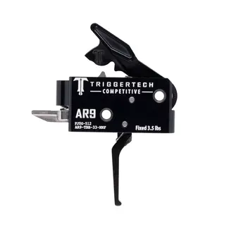 Trigger Tech AR-15 Duty Fixed at 3.5 Lbs, Single-stage, Straight Flat, Black, Gray housing