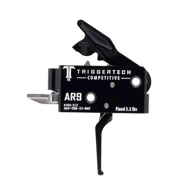 Trigger Tech AR-15 Duty Fixed at 3.5 Lbs, Single-stage, Straight Flat, Black, Gray housing