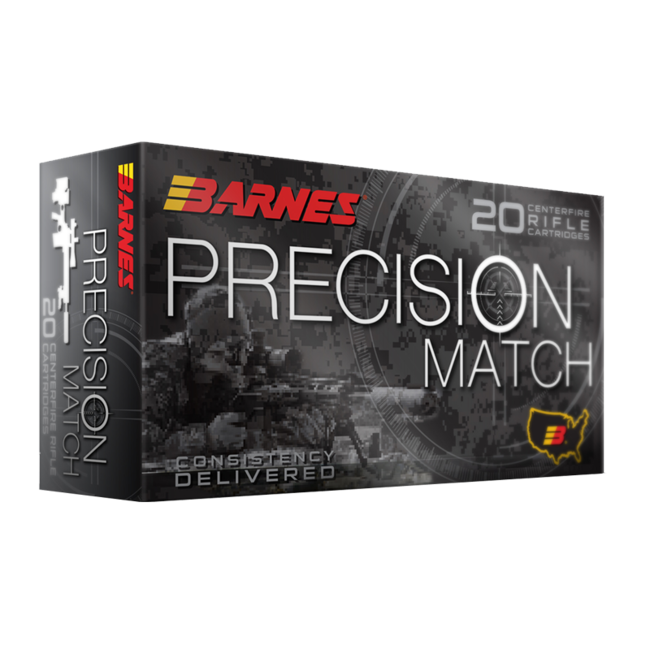 Barnes Precision Match 338 Lapua Mag 300GR OTM BT 20 Rounds