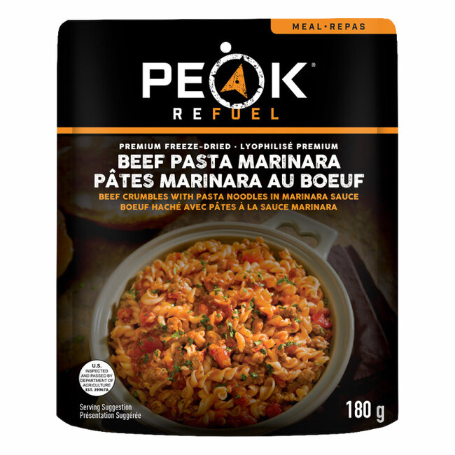 Peak Refuel Beef Pasta Marinara Meal Pouch