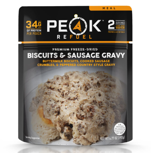 Peak Refuel Biscuits & Sausage Gravy, 2 Servings, 34G Protein