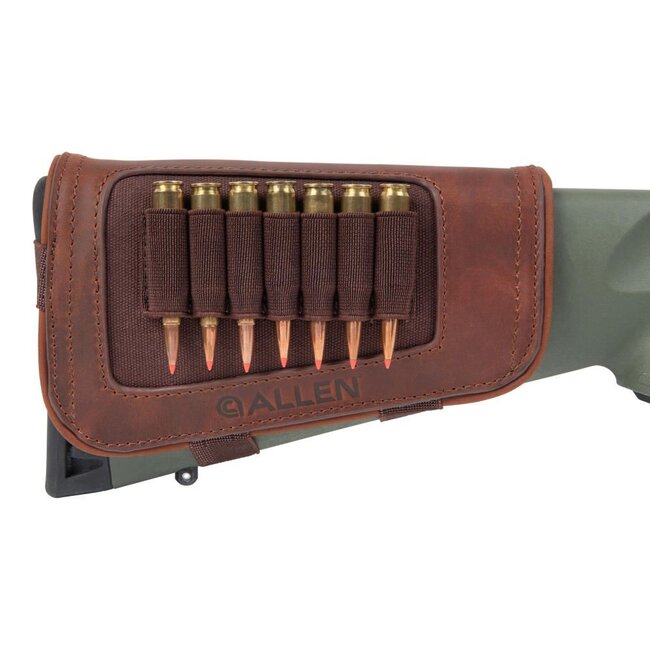 Allen New Castle Buttstock Carrier, Brown, Full Leather