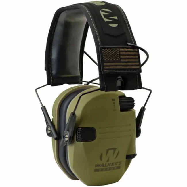 Walkers Razor Slim Electronic Muffs OD Green — Siwash Sports