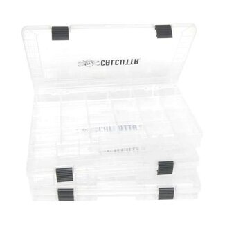 Calcutta Clear 2-Latch Tackle Tray, 3 Pack