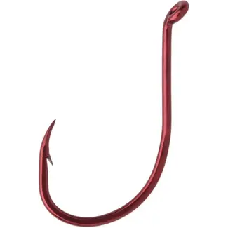 Gamakatsu Octopus Hook Size 1, Red, Barbed 8 pcs