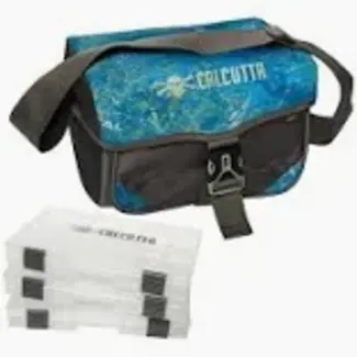 Calcutta Squall Express Tackle Bag w/ 3600 Tackle Trays, Mossy Oak Coastal Camo