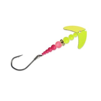 Mack's Wedding Ring Salmon Tech 3.5 Spinner 1.1 UV Lemon Lime/Yellow Cht/Pink