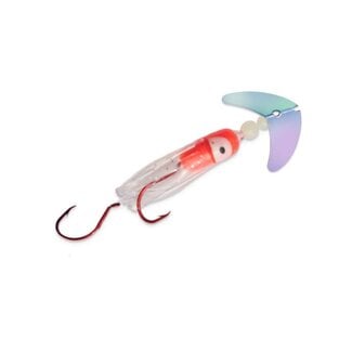 Mack's Smile Blade Kokanee Hoochie 1.5" Clr UV/UV Glo Burst/Red