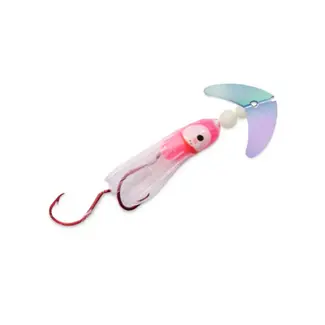 Mack's Smile Blade Kokanee Hoochie 1.5" Clr UV/UV Glo Burst/Pink