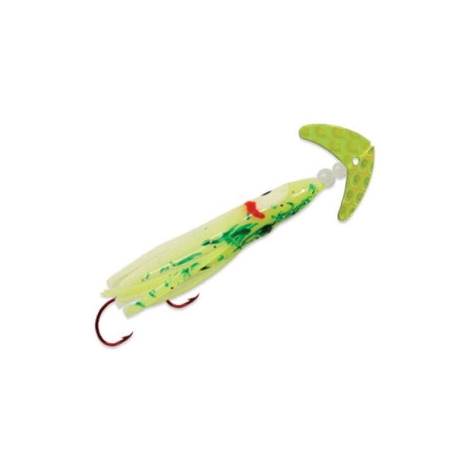 Mack's Cha Cha 1.5" Kokanee Squid Chartreuse Sparkle