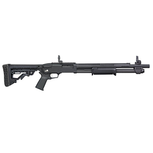 Mossberg 590R 12GA 18.5" BBL, 3", Rotary Safety, Adj Stk, Heat Shield CB Breacher — Siwash Sports