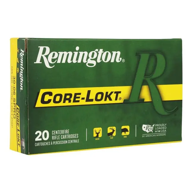 Remington Core-Lokt 30-06 Sprg 165GR PSP 20 Rounds — Siwash Sports