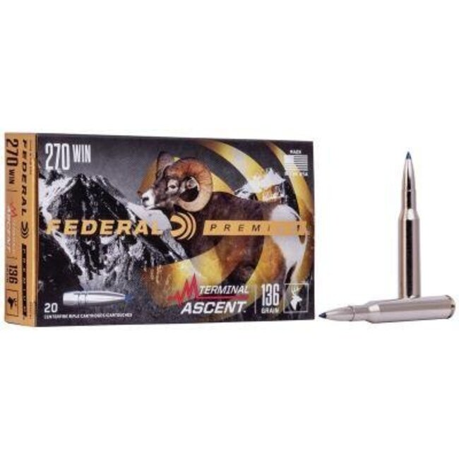Federal 270 WIN 136GR Terminal Ascent 20 Rds