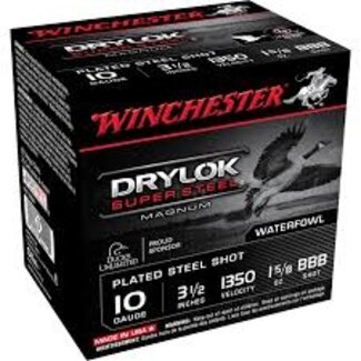 Winchester Drylok Super-X Magnum 10GA 3.5" 1 5/8 Oz. 98 Copper Plated Pellets BBB Shot 25 Rds