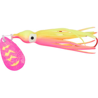 Yakima Bait Tight Line Kokanee Rig 1 3/4" Glitter Pink Chum Slick Dbl Red Hook #4