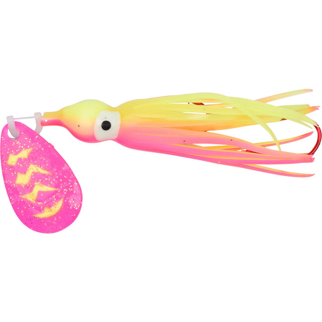 Yakima Bait Tight Line Kokanee Rig 1 3/4" Glitter Pink Chum Slick Dbl Red Hook #4