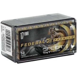 Federal Premium 17HMR 17GR 50 Rds Speer TNT (V-Shok)