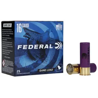 Federal Game Load 16GA 2 3/4" 2 1/2 Dram. Eq. 1 Oz 6 Shot 25 Rds