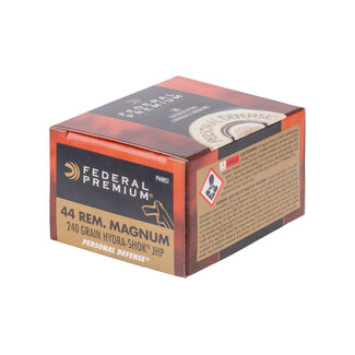 Federal Premium .44 Rem Mag 240GR Hydra-Shok JHP Personal Defense 20 Rds