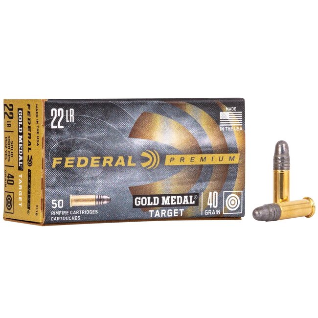Federal Gold Medal .22LR 40GR Lead RN 50 Rds