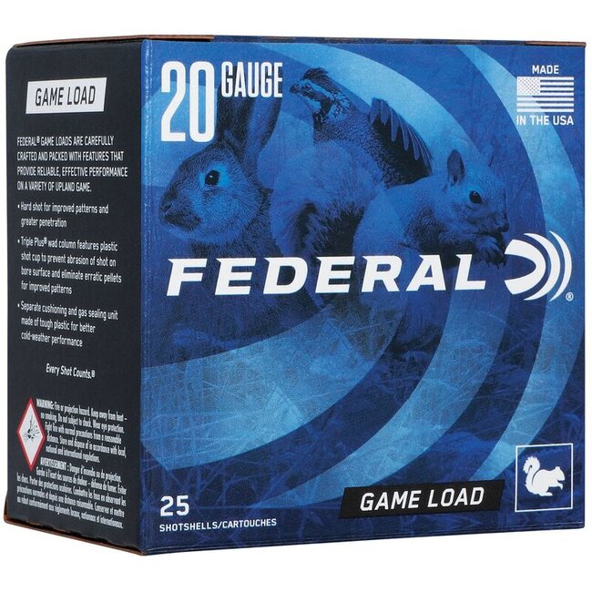 Federal Game-Shok 20GA 3" 1 1/4 Oz #6 Shot 25 Rds