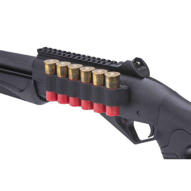 Mesa Tactical SureShell Alum Carrier and Rail for Benelli M4 (8 Shell, 12GA, 5 1/2")