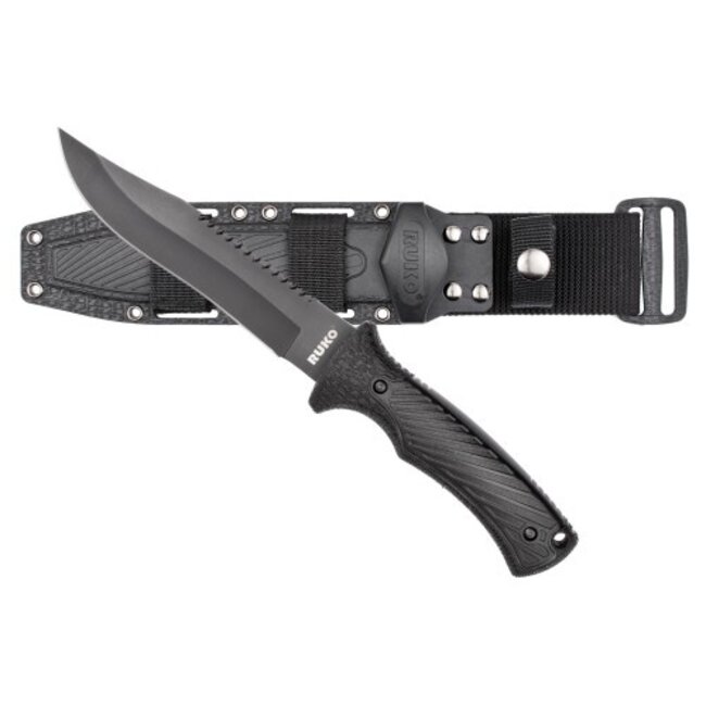 Ruko Fixed 6.25" Blade Rubber Handle Survival Knife