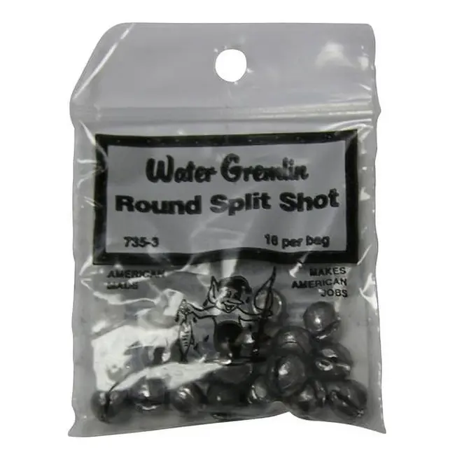 Water Gremlin Round Split Shot 16 Pieces