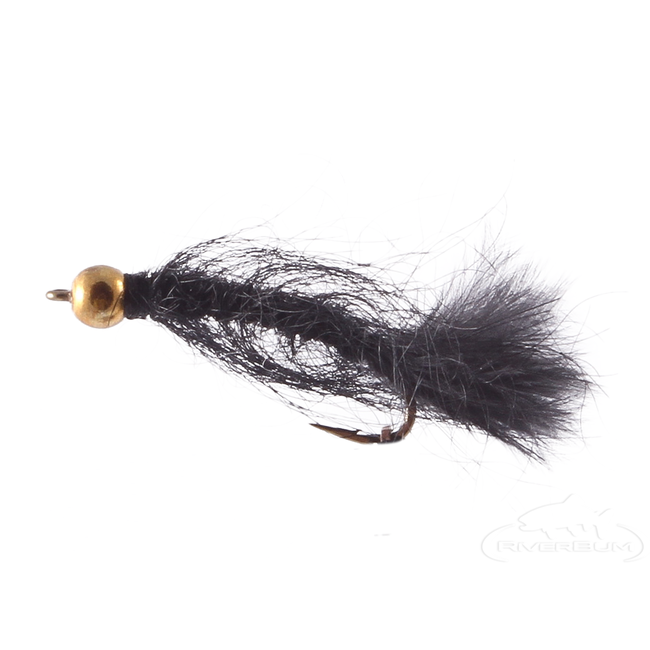 Dragonfly DW8990 Bead Head Micro Marabou Leech Black