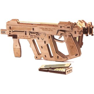 Caliber Gourmet Rubber Band Machine Gun Puzzle Wood