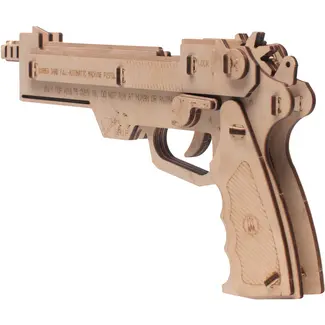 Caliber Gourmet Rubber Band Hand Gun Puzzle Wood