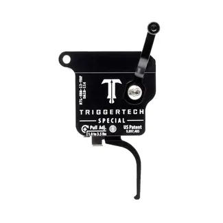Trigger Tech Remington 700 Left Single Stage Special Black Straight Flat Top Safety w/ Bolt Release 1.0-3.5 Lbs