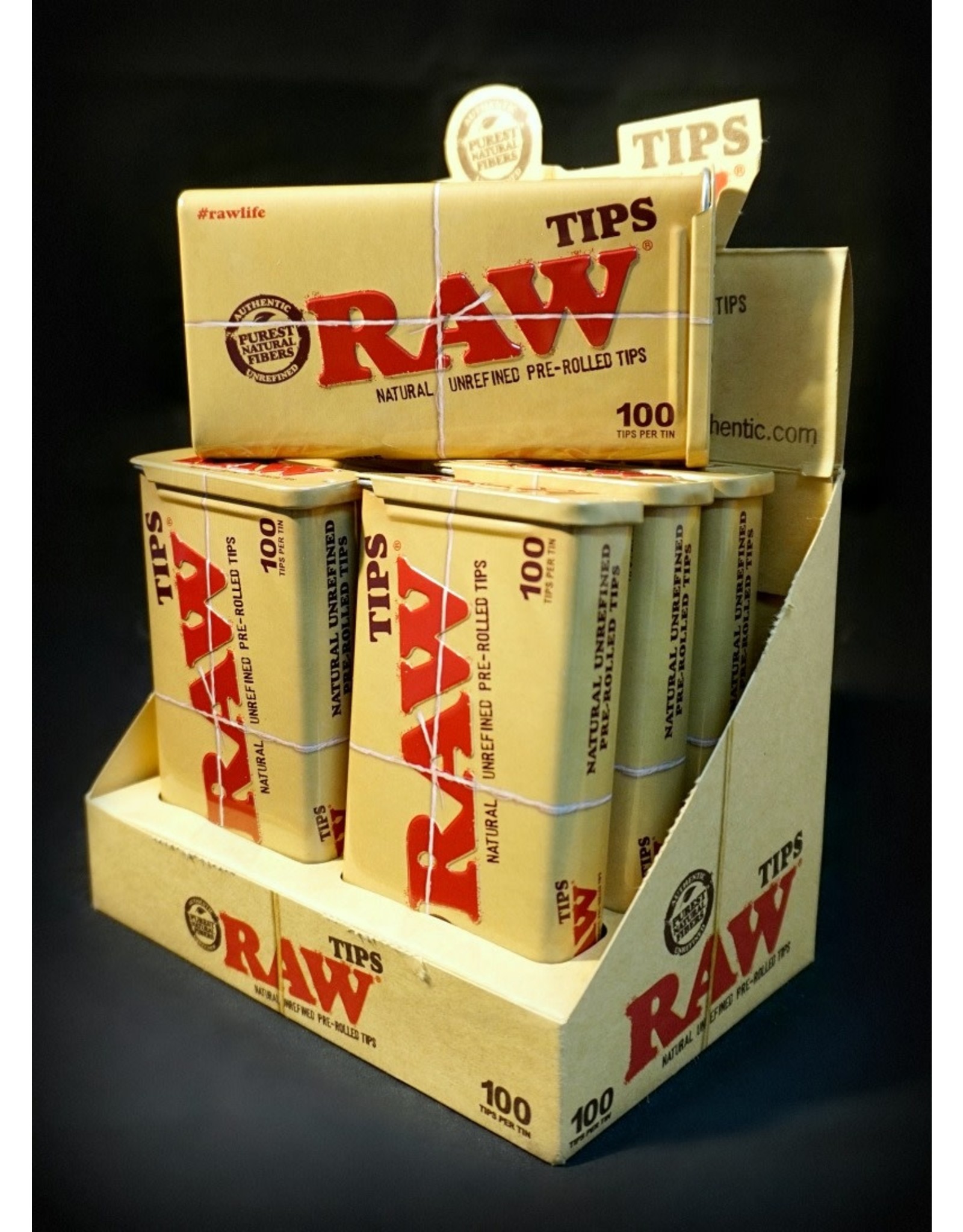 Raw Raw Pre-Rolled Tips Tin 100pc