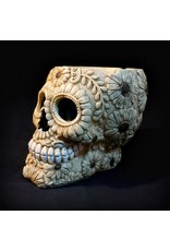 Sugar Skull Ashtray - Bone Carved Flower