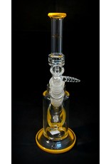 Pulse Pulse - 12" Single Barrel Stereo Downstem with Yellow Accents