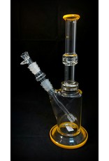 Pulse Pulse - 12" Single Barrel Stereo Downstem with Yellow Accents