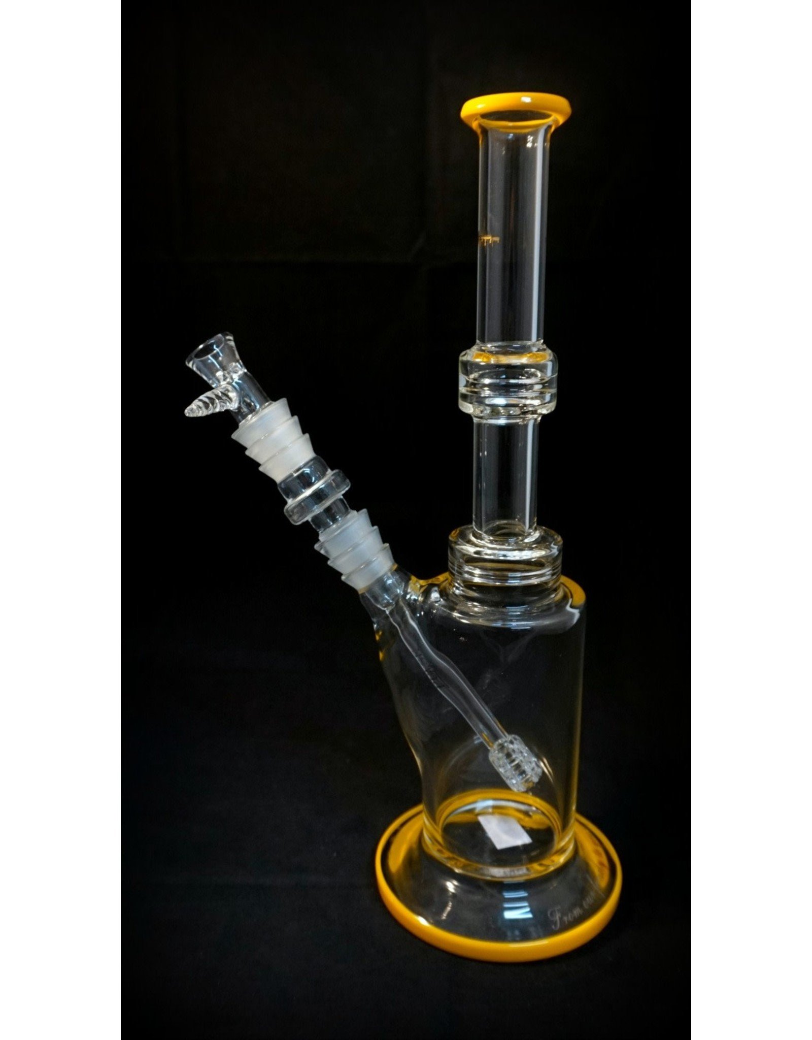 Pulse Pulse - 12" Single Barrel Stereo Downstem with Yellow Accents