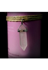 Crystal Energy Pendant Candle - Rose Quartz Love