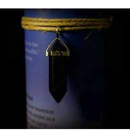 Crystal Energy Pendant Candle - Blue Goldstone Abundance