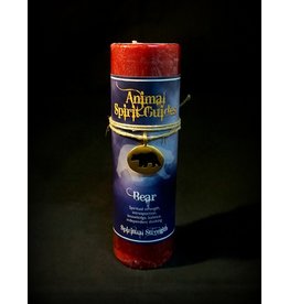 Animal Spirit Guide Pewter Pendant Candle - Bear Gold