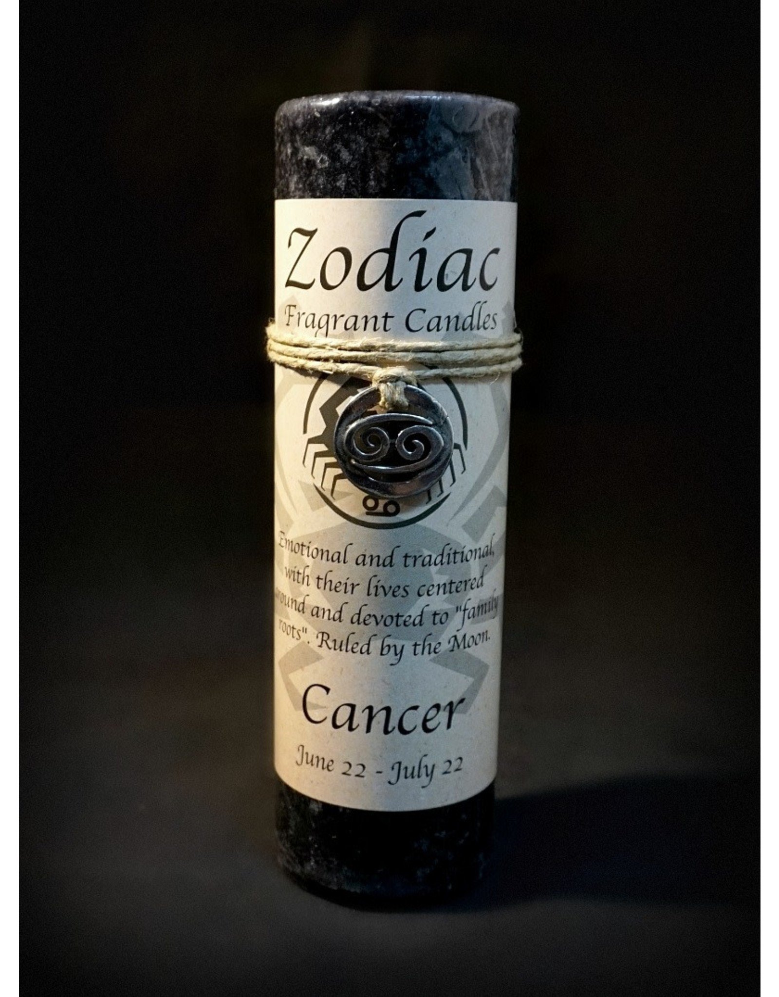 Zodiac Pewter Pendant Candle - Cancer