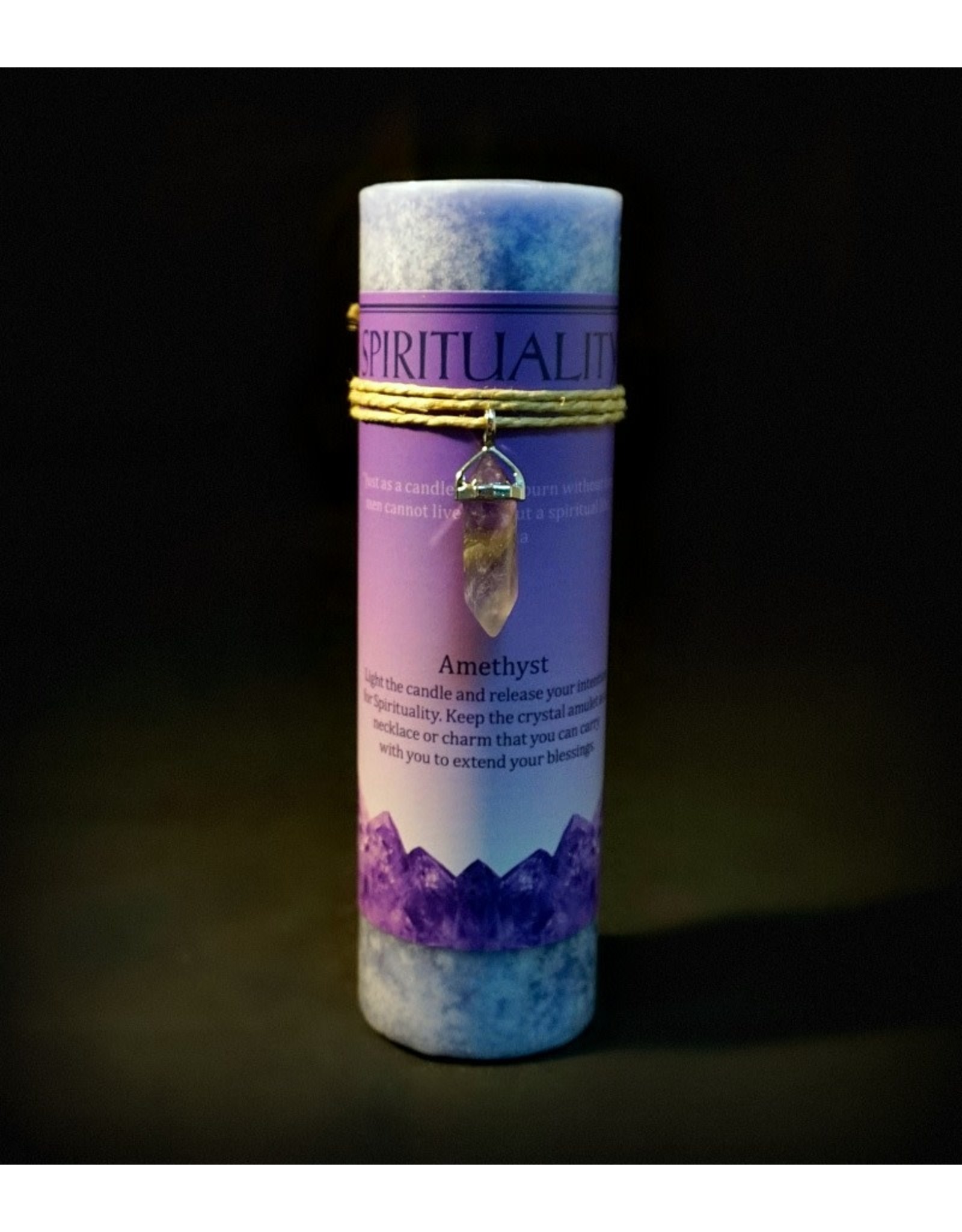 Crystal Energy Pendant Candle - Amethyst Spirituality