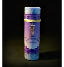 Crystal Energy Pendant Candle - Amethyst Spirituality
