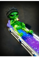 Stoner Alien In Galaxy Incense Burner