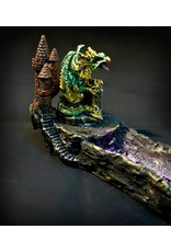 Dragon w/ Castle Polyresin Incense Burner
