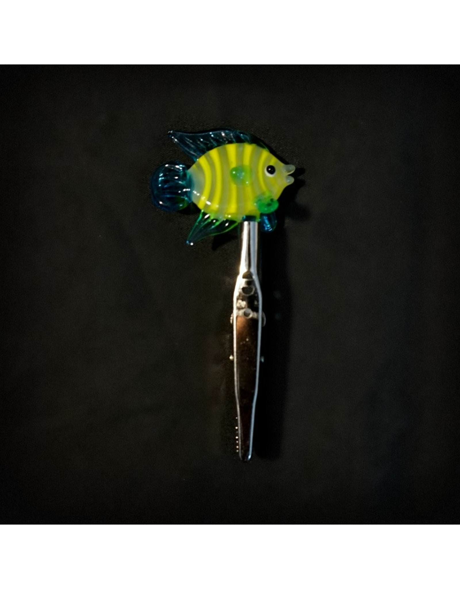 Small Glass Memo Clip - Angel Fish