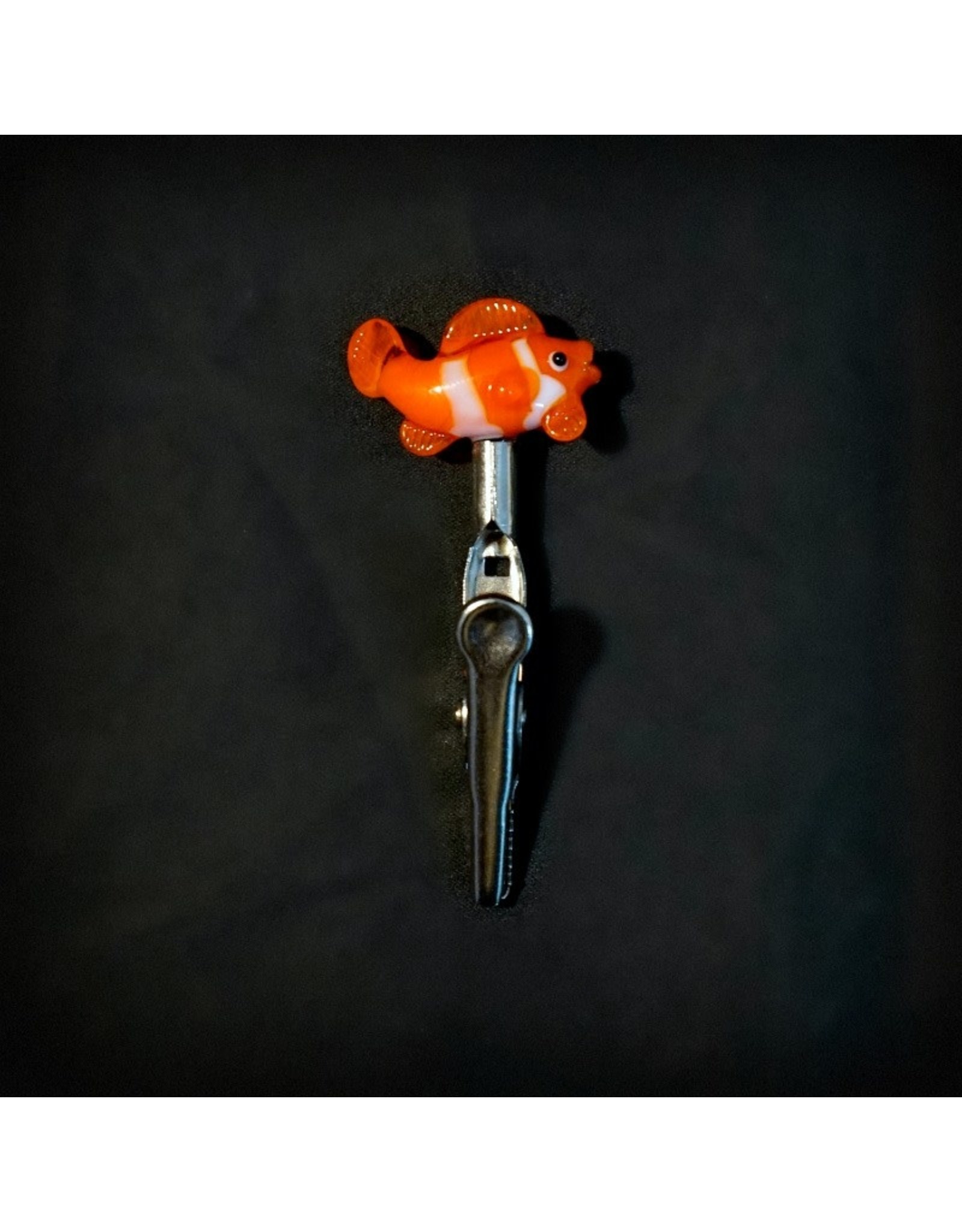 Small Glass Memo Clip - Clown Fish